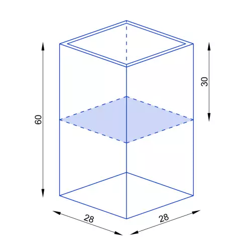 Wymiary donicy D973A