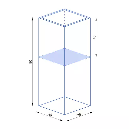 Wymiary donicy D973C