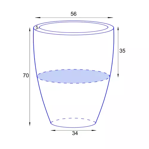 Wymiary donicy D982C
