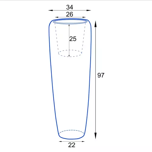 Wymiary donicy D982H