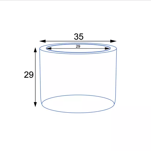 Wymiary doniczki LEO29 bez wewnętrznego wkładu