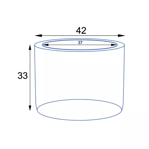 Wymiary doniczki LEO33 bez wewnętrznego wkładu