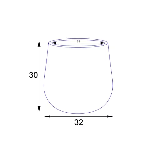 Wymiary doniczki SQ30