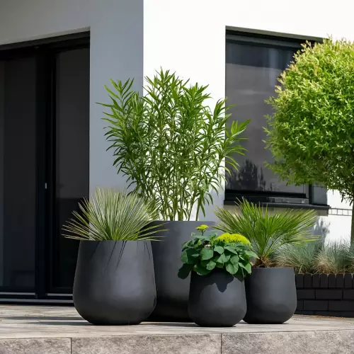 Komplet donic na taras SQ w kolorze grafitowy beton