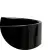 Górna krawędź donicy D101A w kolorze czarnym
