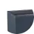Donica D834 antracyt mat - narożnik