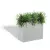 Szaro betonowa donica D272L z trawami ozdobnymi