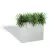 Biała donica D272L z trawami ozdobnymi