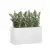 Biała donica D313D 100x40x50 cm z roślinami