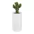 Kaktus w donicy RC80 biały mat