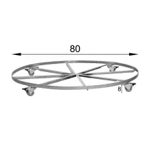 Okrągła podstawa z kółkami stalowa do donic P901EX średnica 80 cm