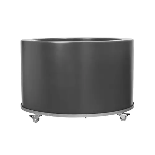 Podstawa ze stali nierdzewnej z kółkami do okrągłych donic