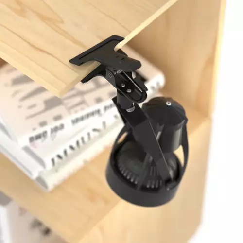 Czarna lampa LED dla roślin z klipsem