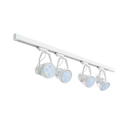 Zestaw lamp do roślin 4xLED na białej szynie 2mb